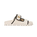 Miu Miu - Crochet Knit Ivory / Black Sandals
