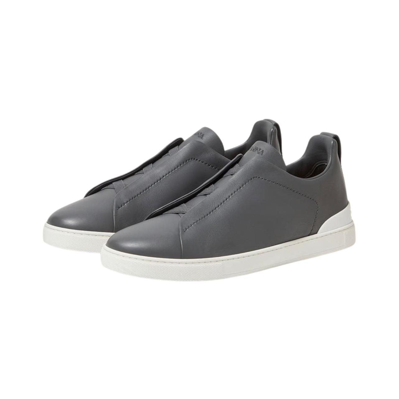 Zegna DARK GREY TRIPLE STITCH™ SECONDSKIN SNEAKERS