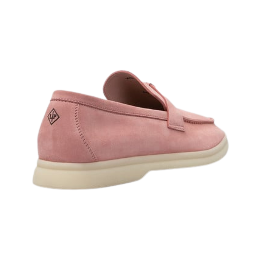 Loro Piana Summer Walk Pink Suede Slippers