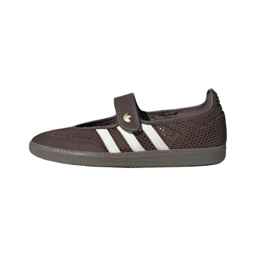 Adidas Samba Jane Mary Jane Shoes Brown Jade White