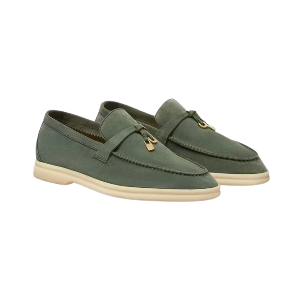 Loro Piana Summer Charms Walk Loafer Suede Green Lagoon (518W)