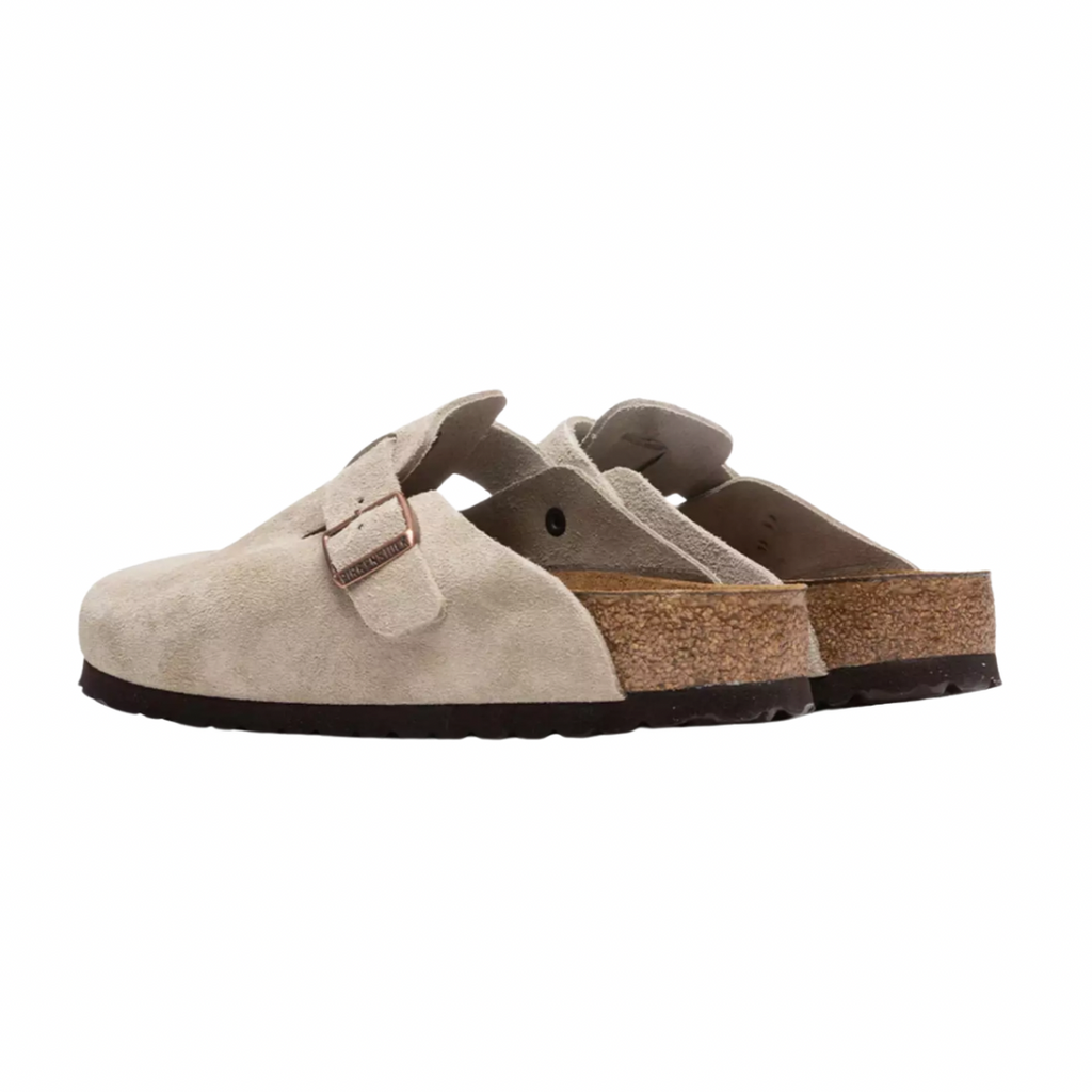 Birkenstock Wide Boston Soft Footbed - Taupe