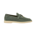 Loro Piana Summer Charms Walk Loafer Suede Green Lagoon (518W)