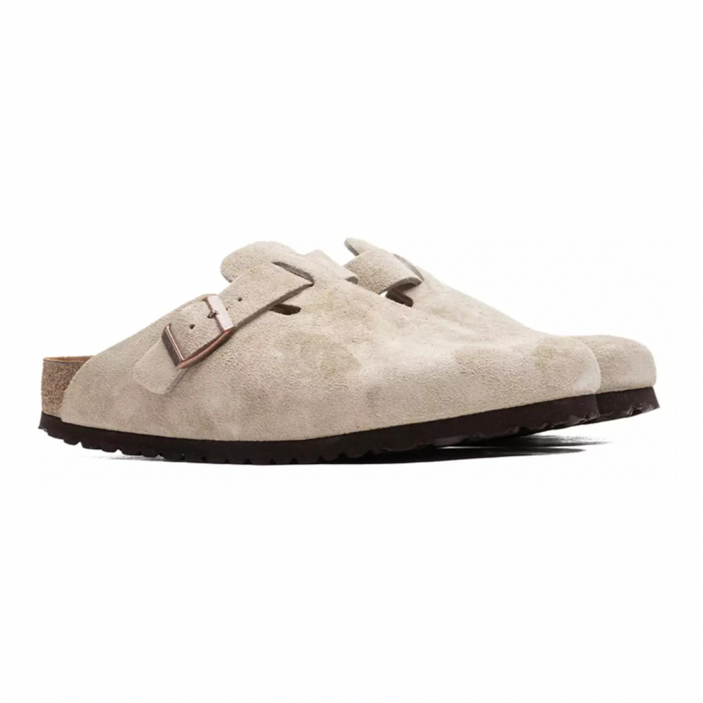 Birkenstock Wide Boston Soft Footbed - Taupe