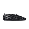 Alaïa Suede Glass-Embellished Ballet Black