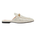 Gucci Grey/Silver Canvas Princetown Mules