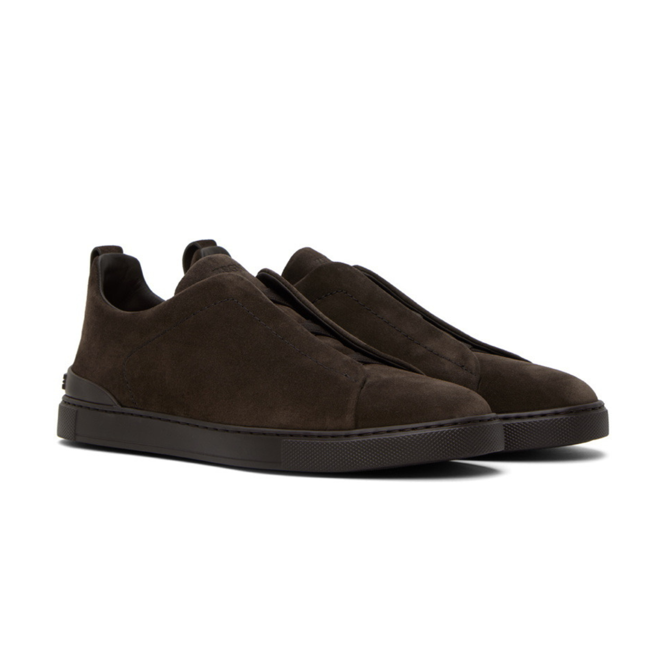 Zegna BROWN TRIPLE STITCH™ SECONDSKIN SNEAKERS